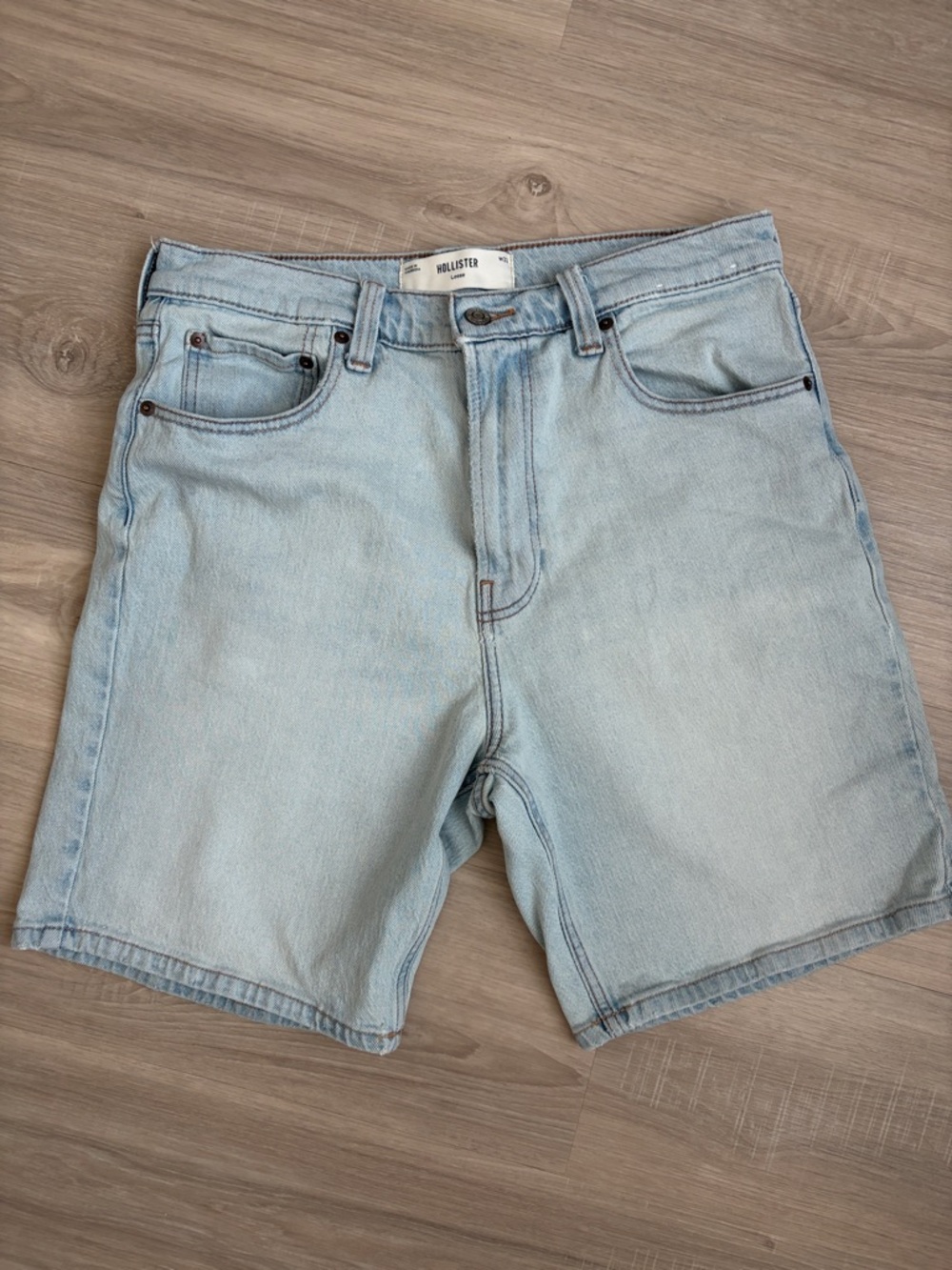 Hollister Light Wash Denim Jean Shorts for Men